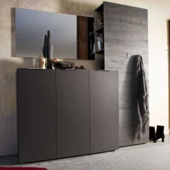 Wohnen Braune Möbel|Garderoben*Garderobenset Badija in Anthrazit Wenge Braun (dreiteilig)