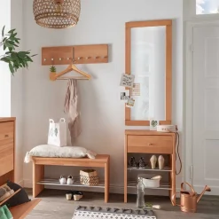 Wohnen Garderobenspiegel aus Buche Massivholz - Shimousa