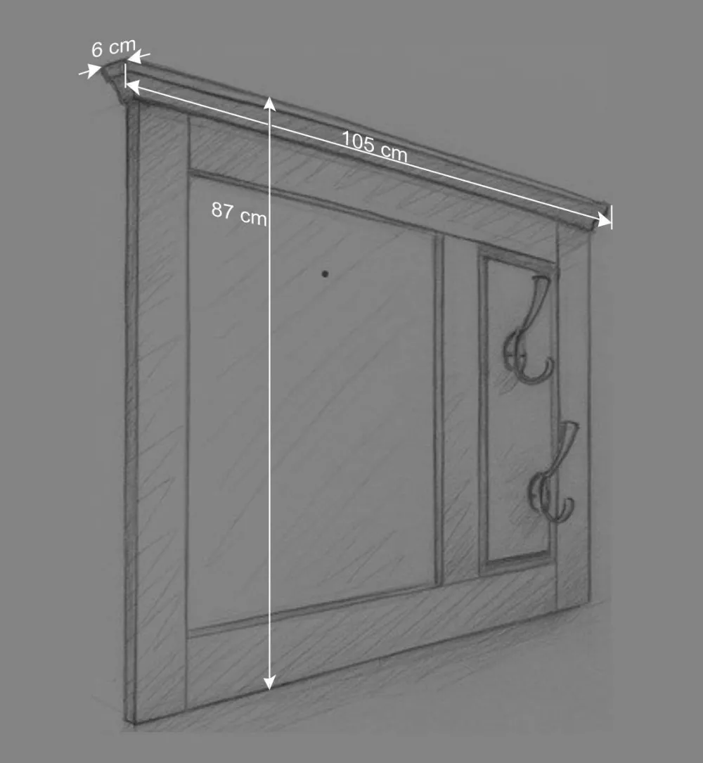 Wohnen Spiegel|Flurspiegel*Garderobenspiegel Jytte mit Haken