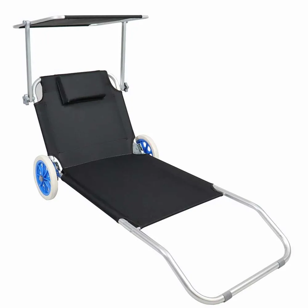 Wohnen Garten & Strand Roll-Liege mit Dach - Locoro