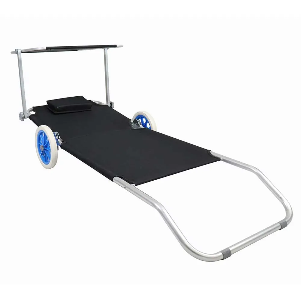 Wohnen Garten & Strand Roll-Liege mit Dach - Locoro