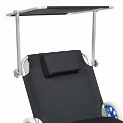 Wohnen Garten & Strand Roll-Liege mit Dach - Locoro