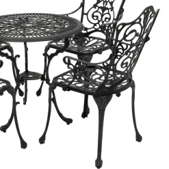 Wohnen Vintage Möbel|Terrassenmöbel*Garten Aluguss Sitzgruppe für 4 Personen - Berucas (fünfteilig)