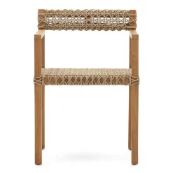 Wohnen Rattanmöbel*Garten Armlehnstühle aus Teak Massivholz - Conave (2er Set)