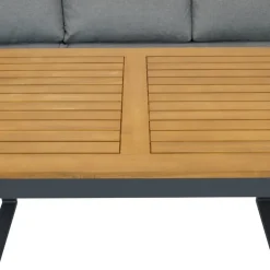 Wohnen Sitzgruppe|Balkonmöbel*Garten Ecksofa und Tisch Set - Asmatio (zweiteilig)