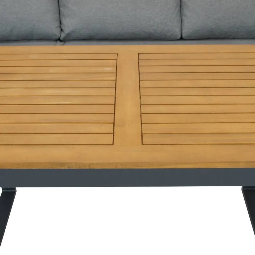 Wohnen Sitzgruppe|Balkonmöbel*Garten Ecksofa und Tisch Set - Asmatio (zweiteilig)