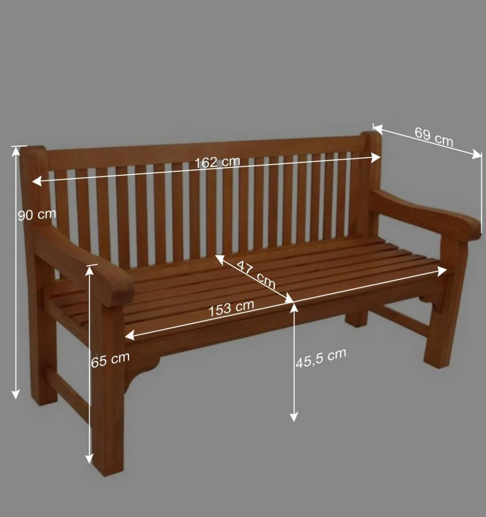 Wohnen Küchenbänke|Esszimmerbänke*Garten Holzbank mit drei Sitzplätzen - Shanna