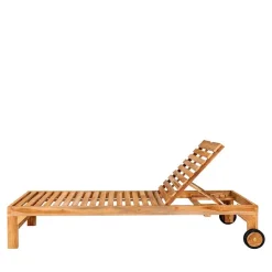 Wohnen Garten Holzliege mit zwei Rädern - Senvelita