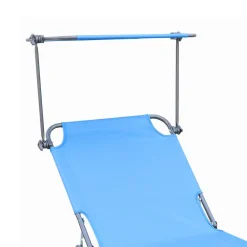 Wohnen Balkonmöbel|Metall-Gartenmöbel*Garten Klappliege in Blau und Schwarz - Hiltona