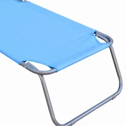 Wohnen Balkonmöbel|Metall-Gartenmöbel*Garten Klappliege in Blau und Schwarz - Hiltona