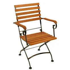 Wohnen Garten Klappstuhl mit Armlehnen - Whity (2er Set)