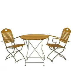 Wohnen Balkonmöbel|Terrassenmöbel*Garten Klapptisch & 2 Klappstühle - National (dreiteilig)