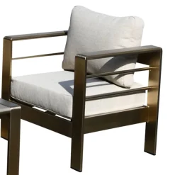 Wohnen Garten Lounge-Garnitur in Grau - Georgi (vierteilig)