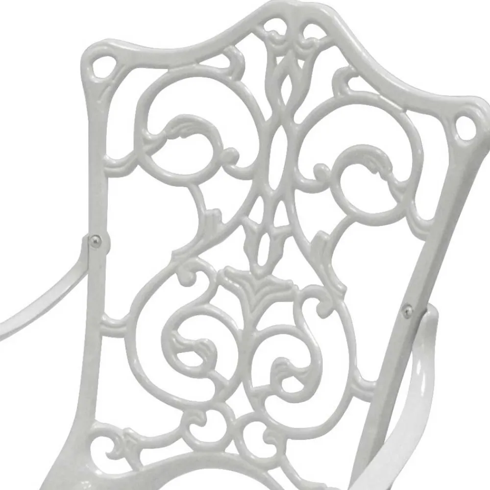 Wohnen Vintage Möbel|Korbmöbel*Garten Metallstuhl aus Aluminium in Weiß - Castania