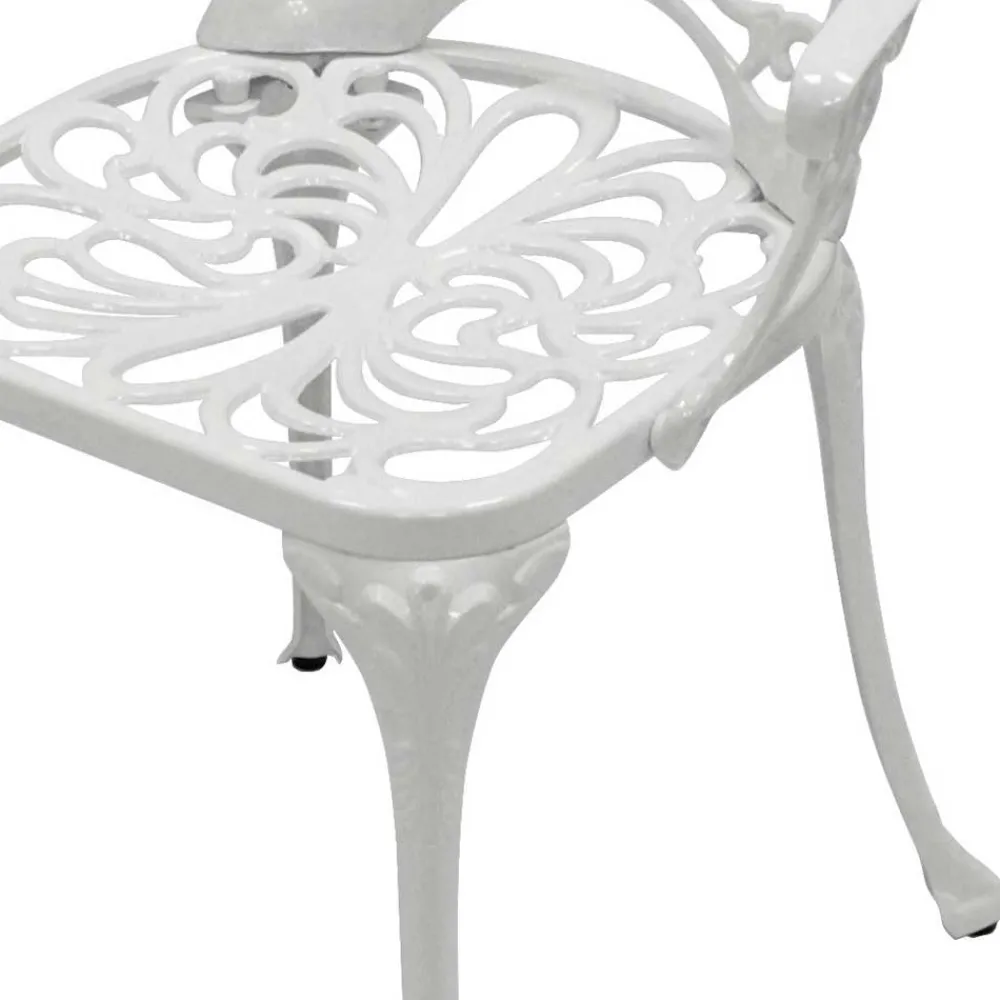 Wohnen Vintage Möbel|Korbmöbel*Garten Metallstuhl aus Aluminium in Weiß - Castania