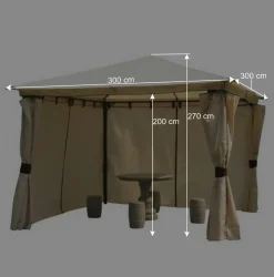 Wohnen Garten Pavillon Paolo mit Seitenteilen