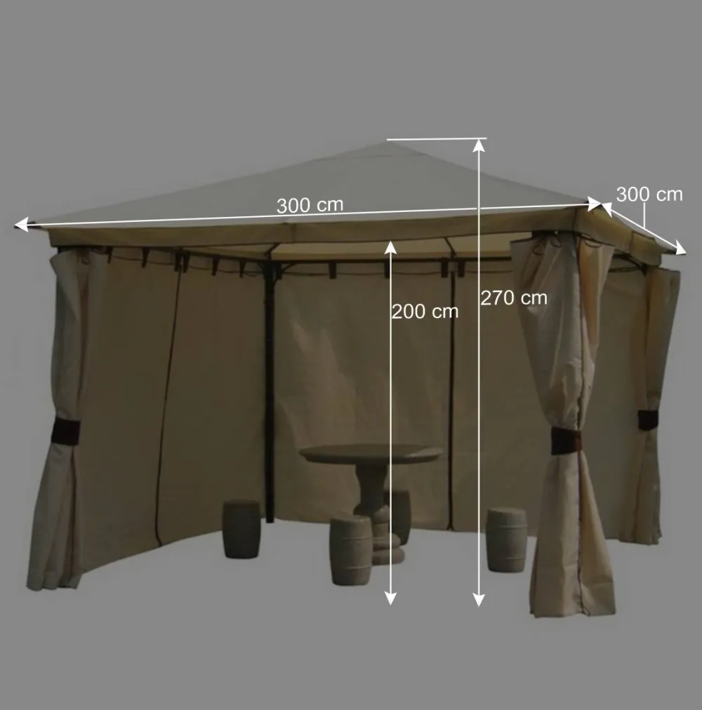 Wohnen Garten Pavillon Paolo mit Seitenteilen