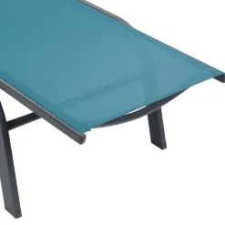 Wohnen Metall-Gartenmöbel|Gartenliegen*Garten Rollliege in Blau und Schwarz - Blagina