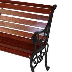 Wohnen Vintage Möbel|Metall-Gartenmöbel*Garten Sitzbank Espresso aus Gusseisen