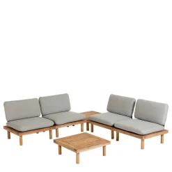 Wohnen Jugend-Sitzgruppen*Garten Sitzgruppe aus Akazie massiv - Emeziano (fünfteilig)