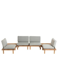 Wohnen Jugend-Sitzgruppen*Garten Sitzgruppe aus Akazie massiv - Emeziano (fünfteilig)