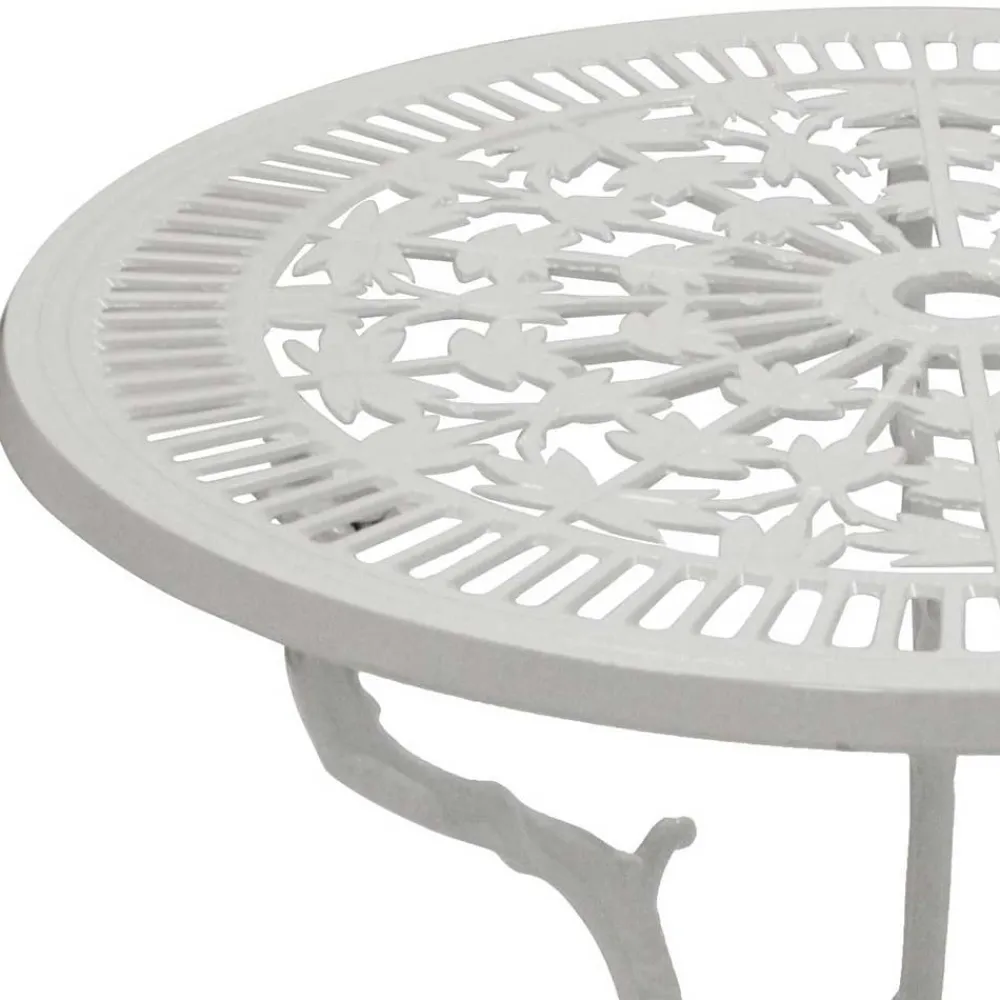 Wohnen Garten Sitzgruppe aus Alu in Weiß - Monique (fünfteilig)