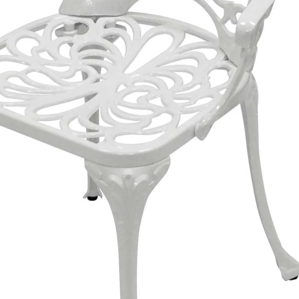 Wohnen Garten Sitzgruppe aus Alu in Weiß - Monique (fünfteilig)