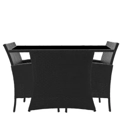 Wohnen Sitzgruppe|Rattanmöbel*Garten Sitzgruppe aus grauem Polyrattan - Ambon (dreiteilig)