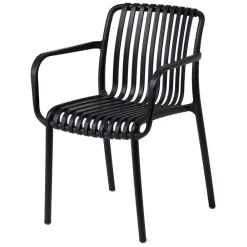 Wohnen Garten Stapelstühle in Schwarz - Emonila (4er Set)