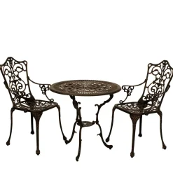 Wohnen Garten Tisch & 2 Stühle aus Alu Guss - Taifun (dreiteilig)