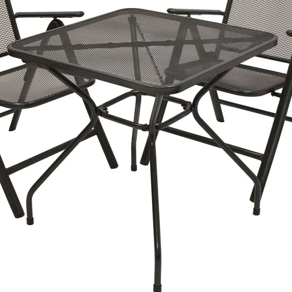 Wohnen Metall-Gartenmöbel|Balkonmöbel*Garten Tisch & zwei Klappsessel - Citro (dreiteilig)