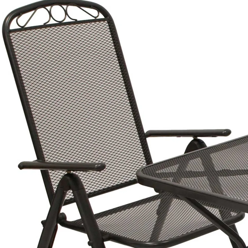 Wohnen Metall-Gartenmöbel|Balkonmöbel*Garten Tisch & zwei Klappsessel - Citro (dreiteilig)