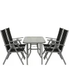 Wohnen Garten Tischgruppe aus Aluminium - Abella (fünfteilig)