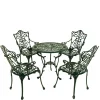 Wohnen Garten Tischgruppe in Dunkelgrün - Corgova (fünfteilig)
