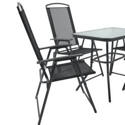 Wohnen Sitzgruppe|Balkonmöbel*Garten Tischgruppe mit Klappstühlen - Alcamo (fünfteilig)