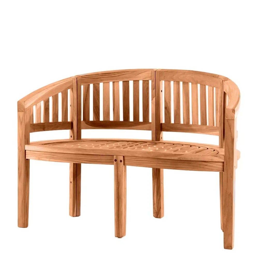 Wohnen Gartenbank in halbrundem Design - Klahuma