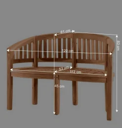 Wohnen Gartenbank in halbrundem Design - Klahuma