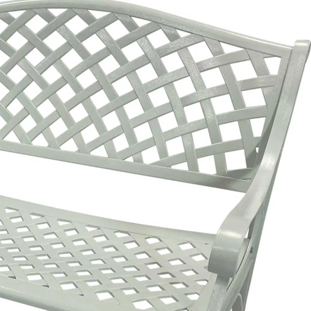 Wohnen Vintage Möbel|Gartenbänke*Gartenbank mit Armlehnen aus Aluminium - Liacantu