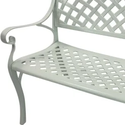 Wohnen Vintage Möbel|Gartenbänke*Gartenbank mit Armlehnen aus Aluminium - Liacantu