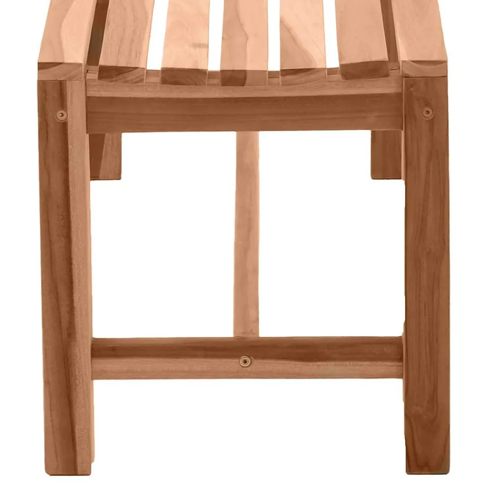 Wohnen Gartenbank ohne Rückenlehne aus Teak Massivholz - Klahuma