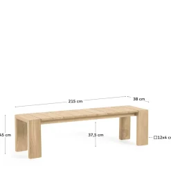 Wohnen Gartenbank ohne Rückenlehne für Esstisch - Elisira