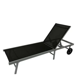 Wohnen Balkonmöbel|Metall-Gartenmöbel*Gartenliege mit Rollen aus Aluminium - Pamlicos