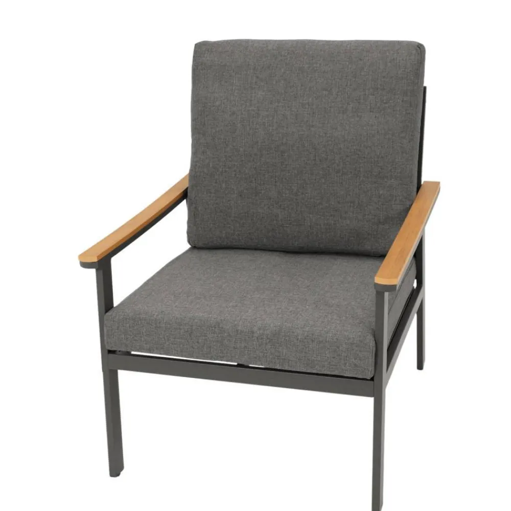 Wohnen Graue Möbel|Balkonmöbel*Gartenlounge Kombination modern - Tangora (vierteilig)