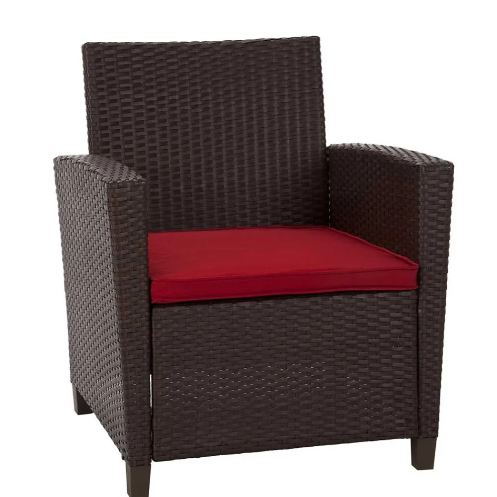 Wohnen Gartenmöbel Set in Dunkelbraun - Tioroda (vierteilig)