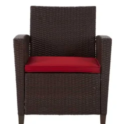 Wohnen Gartenmöbel Set in Dunkelbraun - Tioroda (vierteilig)