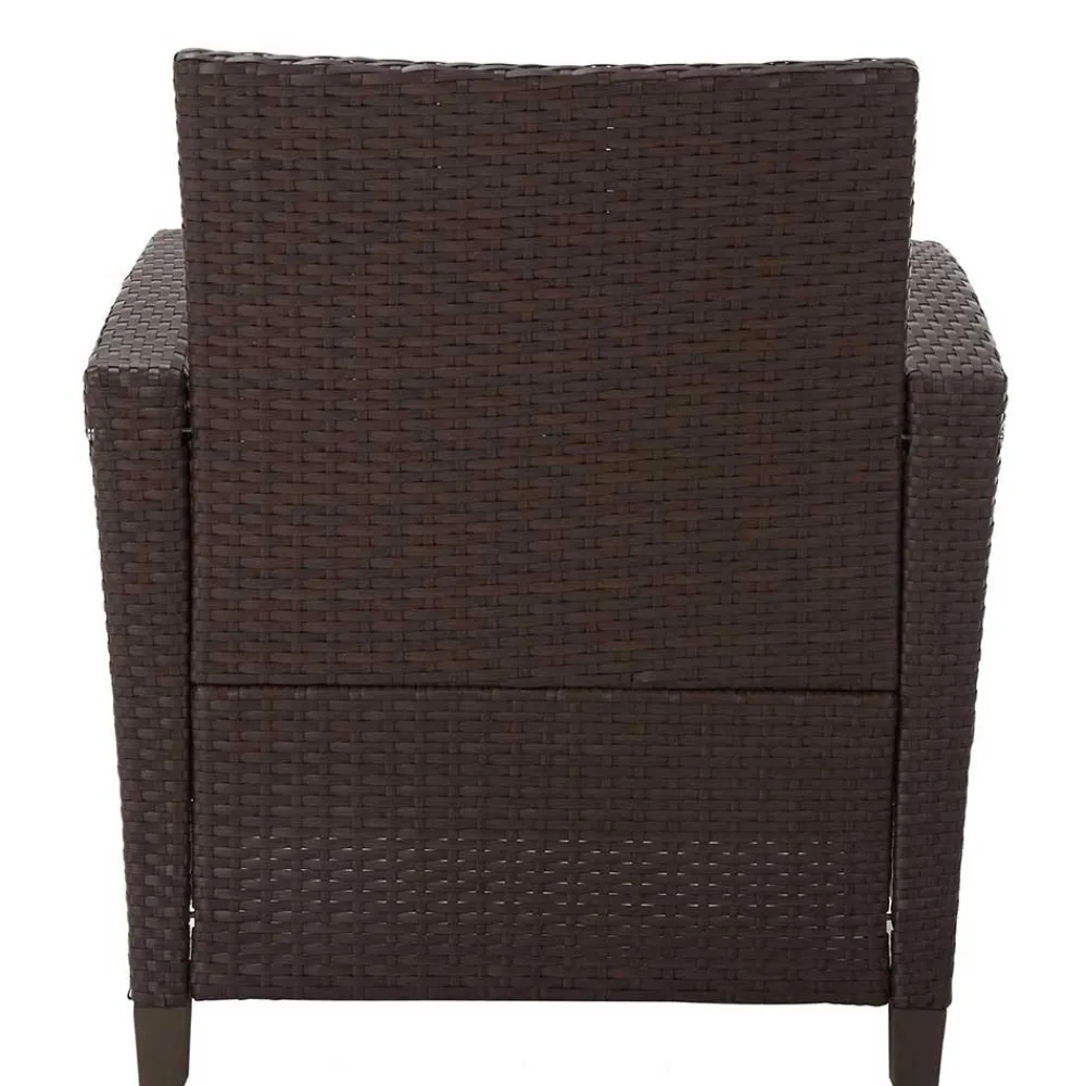 Wohnen Gartenmöbel Set in Dunkelbraun - Tioroda (vierteilig)