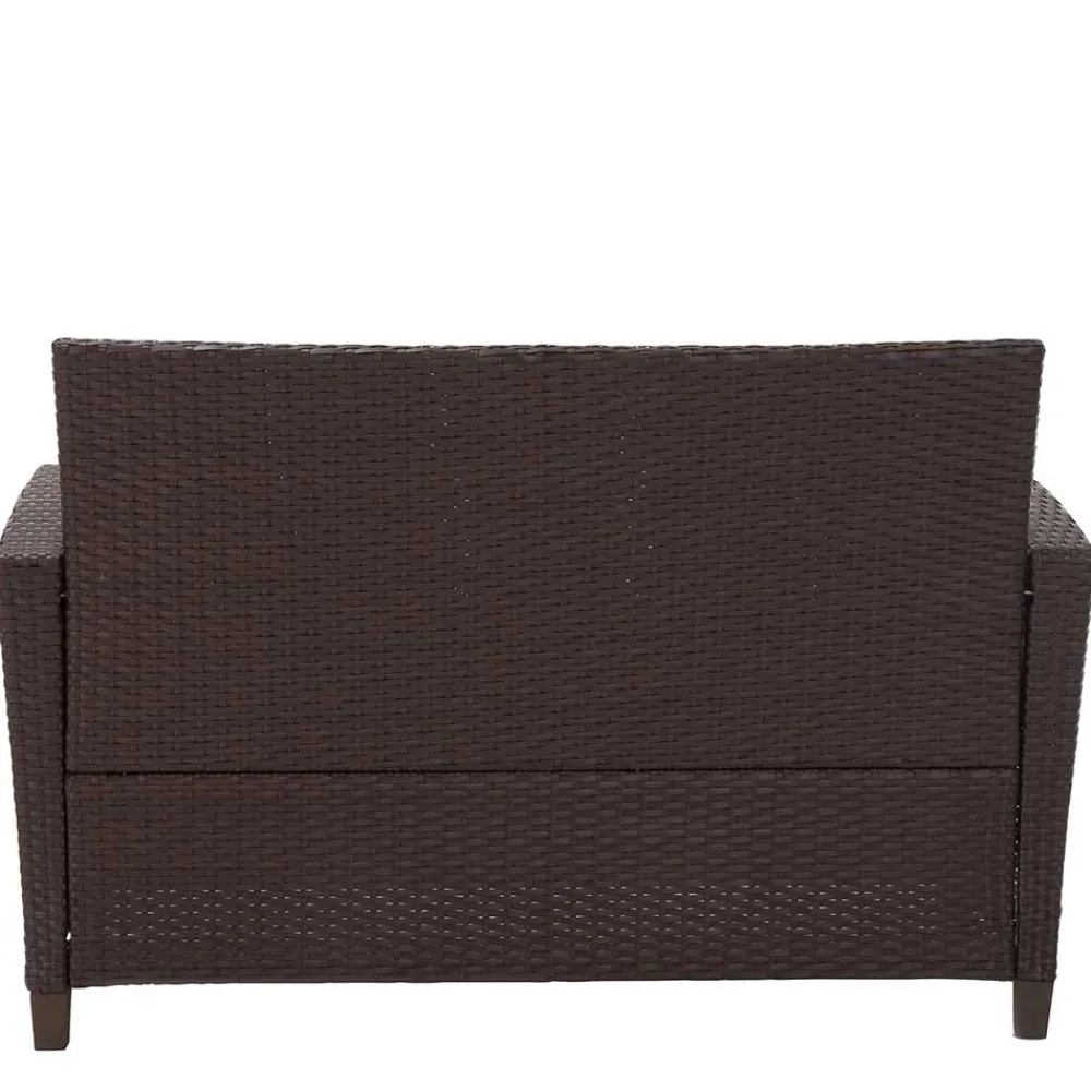 Wohnen Gartenmöbel Set in Dunkelbraun - Tioroda (vierteilig)