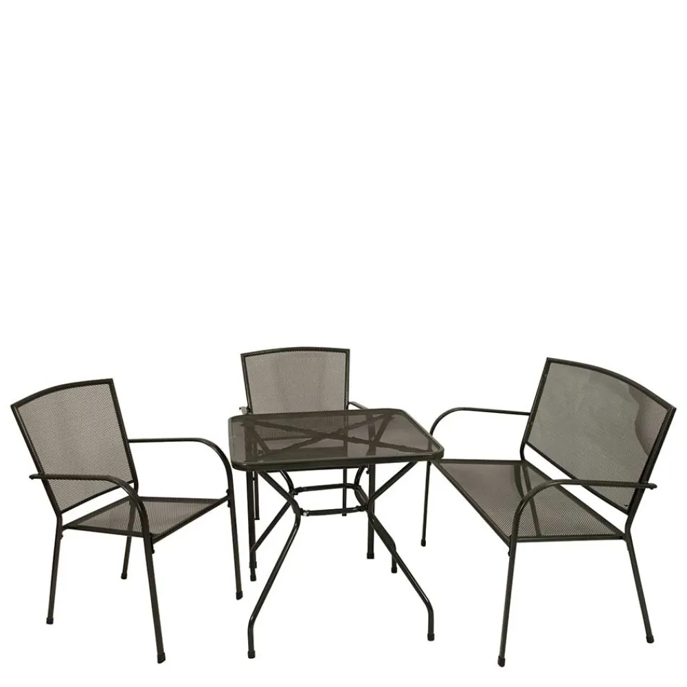 Wohnen Sitzgruppe|Balkonmöbel*Gartenmöbel Set mit Bank - Calisian (vierteilig)