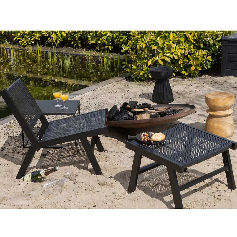 Wohnen Gartensessel ohne Armlehnen in Schwarz - Saragoza