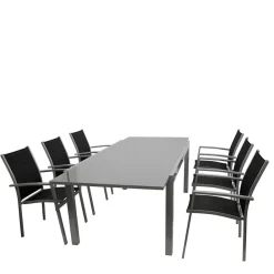 Wohnen Gartensitzgruppe mit sechs Sitzplätzen - Capo (siebenteilig)